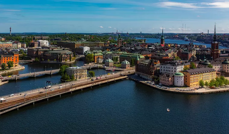 Schweden Urlaub - Stockholm Stadt von oben