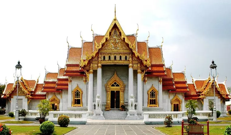 Thailand Reise, Bangkok - Marmor Tempel Wat Benchamabophit